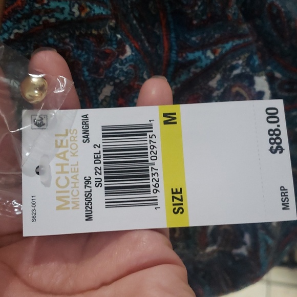 Michael Kors Women Paisley Halter Neck Tank - Picture 8 of 9